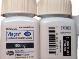 Confezione originale di Sildenafil Senza Ricetta 100mg (Viagra Generico) per disfunzione erettile