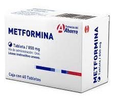 Confezione originale Metformina Marca Ahorro - Farmaco generico per dimagrimento e diabete