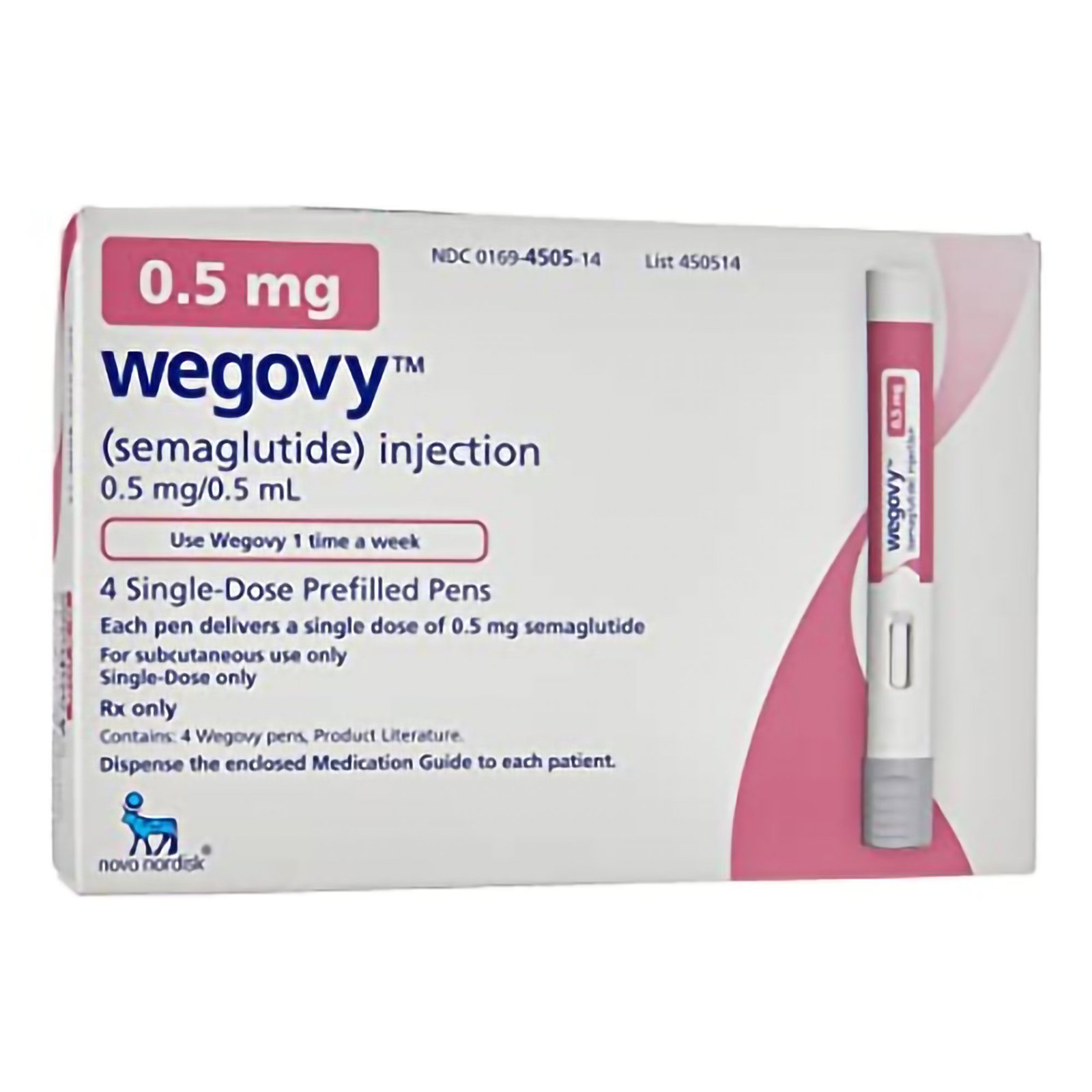 Confezione originale Wegovy Novo Nordisk - Penna pre-riempita di Semaglutide per dimagrire
