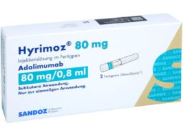 Confezione originale Hyrimoz 80mg Sandoz - Penna pre-riempita di Adalimumab per artrite e psoriasi