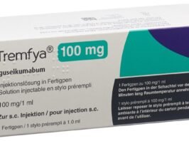 Confezione originale Tremfya 100mg Janssen - Guselkumab iniettore per psoriasi senza ricetta